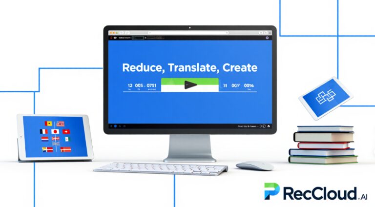 RecCloud AI reduce, traduce y te hace síntesis educativa de cualquier video